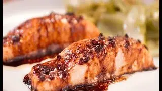 Salmón laqueado