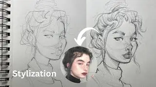 The art of sketching a stylized portrait 