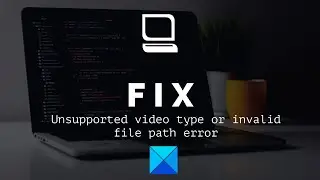 Fix Unsupported video type or invalid file path error