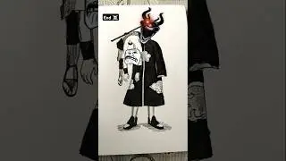 Obito ☠️ Sasuke Speed Drawing StickMan ninja 😳#shorts #anime #drawing #obito #sasuke #uchiha