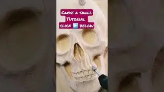 Skull woodcarving for beginners with a dremel. #dremelwoodcarving #powercarving #woodcarvingtutorial
