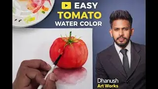 Tomato Watercolor Painting Tutorial | Easy Step-by-Step for Beginners | DHANUSH ART WORKS | Painting