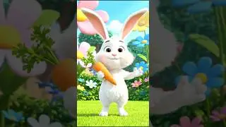 Joyful Bunny Jump 🥕🐰 | Kids Animation | Cute 3D Cartoon Video | #shorts #cartoon #viralvideo