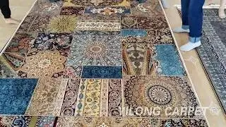 Persian Carpet Silk Hand Knotted Kashmir Silk Rug 6'x9' (183x274cm)07