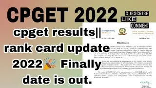TS CPGET results date out 🎉 #cpget #results #datesout