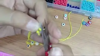 pulseras de hilo con ojo turco #bisuteria #viral #pulserasdehilo #suscribete #aesthetic