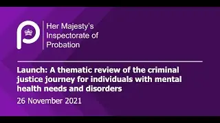 Launch event: The criminal justice journey for people with mental health needs