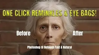 Photoshop AI Retouch: Remove Wrinkles Eye Bags in ONE CLICK!
