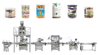 High Accuracy Popcorn Weighing Filling Sealing Labeling Line