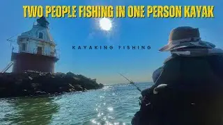 What? Two people fishing in one person kayak MUST WATCH #kayakfishing #fishing