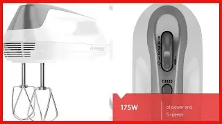 BLACK+DECKER Lightweight Hand Mixer, White, MX1500W - HIP Shop