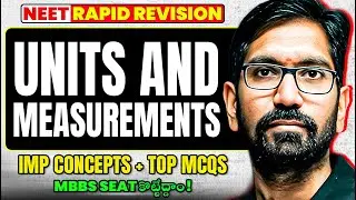 Units & Measurements NEET One Shot | IMP Concepts + Top MCQs | NEET 2026 | Physics | Telugu