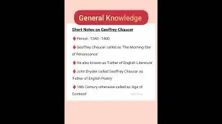 History of English Literature #shorts #chaucer #age of chaucer #ugtrbenglish #ugtrb #pgtrbenglish