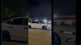 Adding Reflective Tape to My Honda Civic See the Glow on the Road #HondaCivic #CarMods  #NightDrive
