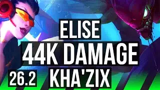 ELISE vs KHA'ZIX (JGL) | 44K damage | NA Master | 26.2