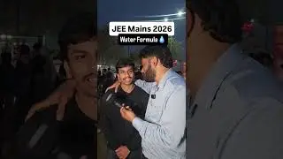 JEE Mains 2026 Student Reaction | H2O Kya Hota Hai 😂