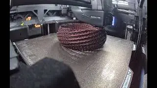 Copper 3D printed catch all basket designed by Rob Blessin using Bambu Labs Vase maker H2D printer