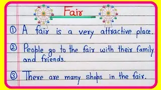 Essay on fair | 10 lines on fair in English | Essay on the fair in English | 10 lines essay on fair