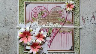 8x8 card using Sentimentally Yours Rose Garden Creative Pack & New Dies