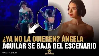 Ángela Aguilar se baja del escenario porque no cantan con ella