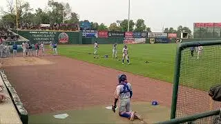 Milb Minor League Baseball 2023 Cade Horton warming up for the South Bend Cubs