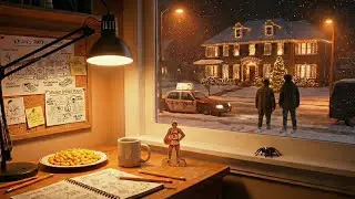 Home Alone Christmas Jazz Lofi Ambience 🎄 | Cozy Holiday Study & Chill Music