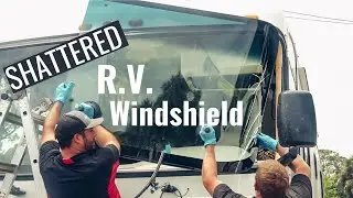 Replacing Shattered R.V. Windshield Leaving Florida