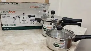 Flipkart sale greenchef best quality triply steel cooker review #flipkartkitchenhaul#steelcookware