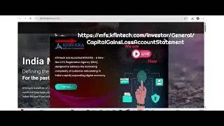 How to download MF Profit and loss Statement from CAMS AND KFINTECH