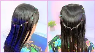 SEMI PRESO LINDO! COMO FAZER UM PENTEADO INFANTIL SIMPLES E FÁCIL COM ELÁSTICOS PARA FESTAS