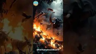 Kind Elephant Saves the Jungle Fire 🐘🔥 | Moral Story for Kids