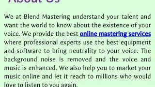 Online Audio Mastering at Its Best