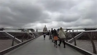 [4K] London Walk | One Blackfriars | Millennium Bridge | St Paul's Cathedral