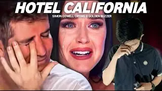 Golden Buzzer: Simon Cowell Crying To Hear The Song Hotel California Homeless On The Big World Stage