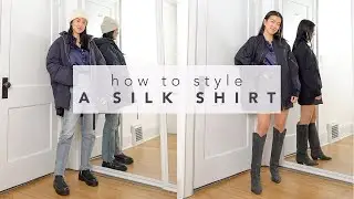 Easy Outfit Ideas | 5 WAYS TO STYLE A SILK SHIRT | Everyday, Office, Date Night, Party Looks