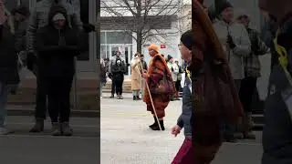 Day 93: Raleigh, NC. Freezing weather, but a heartwarming memory walking with the monks