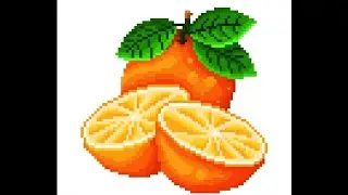 Pixel Art i colored Orange 🍊 # 148