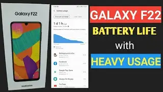 GALAXY F22 BATTERY LIFE WITH HEAVY USE WITH ALWAYS ON DISPLAY ON AND HOTSPOT ON, #Shorts