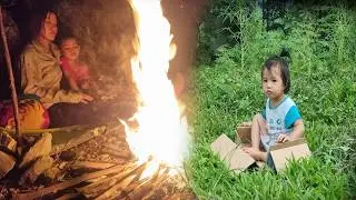 Single mother  Picking up scraps to raise children and helping abandoned children