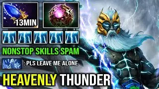 Amazing 13Min Scepter Non-Stop Spam Skills Zeus with Super Heavy Thunder God Global DMG DotA 2