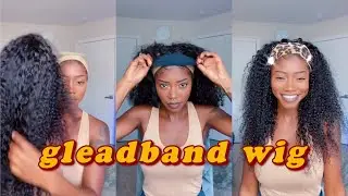 I'M SHOOK!!🙃 Affordable Headband Wig Review (Beginner Friendly) | Quick Install!