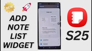 📝 How to Add Samsung Notes List Widget on S25/S25+/Ultra &ndash; Full Guide