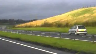 crazy guy driving the wrong way up the A726