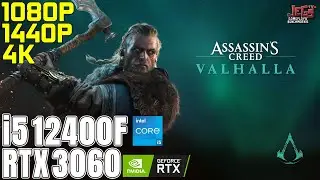 Assassin's Creed Valhalla | i5 12400F + RTX 3060 | 1080p, 1440p, 4K benchmarks!