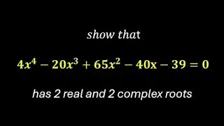 roots and coefficients of a quartic equation