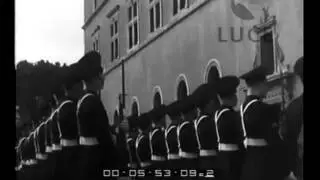 Le insegne del partito fascista alla riunione del Gran Consiglio