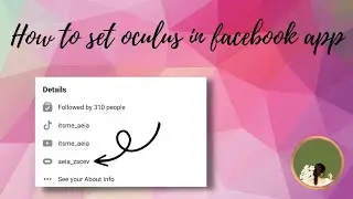 How to set oculus in facebook app #tutorial #oculus