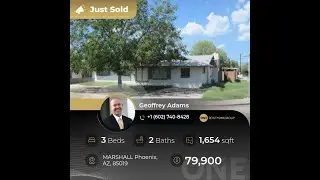 Just Sold this listing Address: 3602 W MARSHALL Avenue, Phoenix AZ 85019