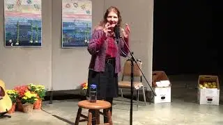 Nancy Reeder at Tellabration 2025 at the Asheville Folk Art Center