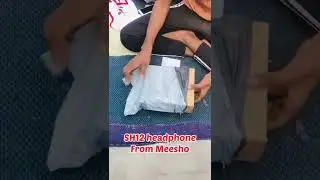 UNBOXING SH12 HEADPHONE FROM MEESHO..😍 #unboxing #meesho #shorts